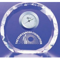 Crystal Faceted Round Clock